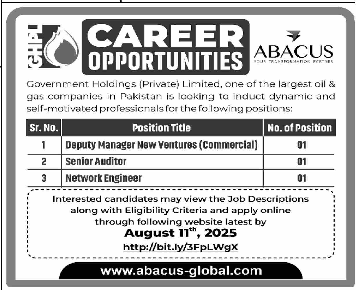 Jobs in Government Holding Private Limited